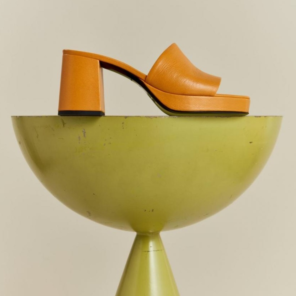 Simon Miller Vibrant Orange Platform Heels